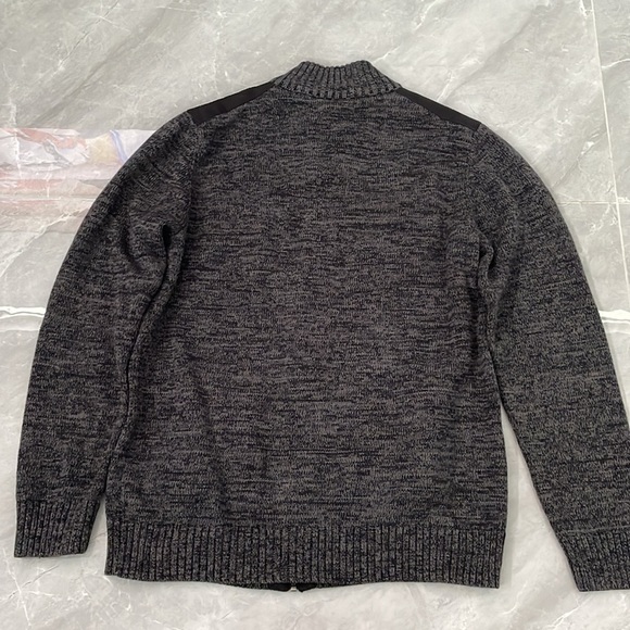 Men’s Apt. 9 Full Zipper Long Sleeve Cotton Sweater With Button Pockets Large - Picture 14 of 16